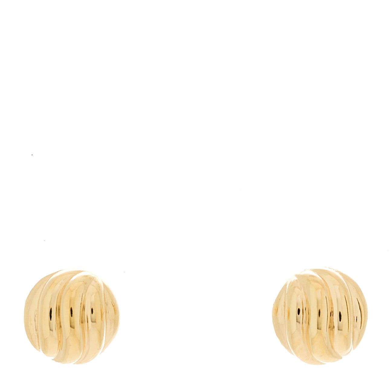 18K Yellow Gold 8mm Sculpted Cable Earrings