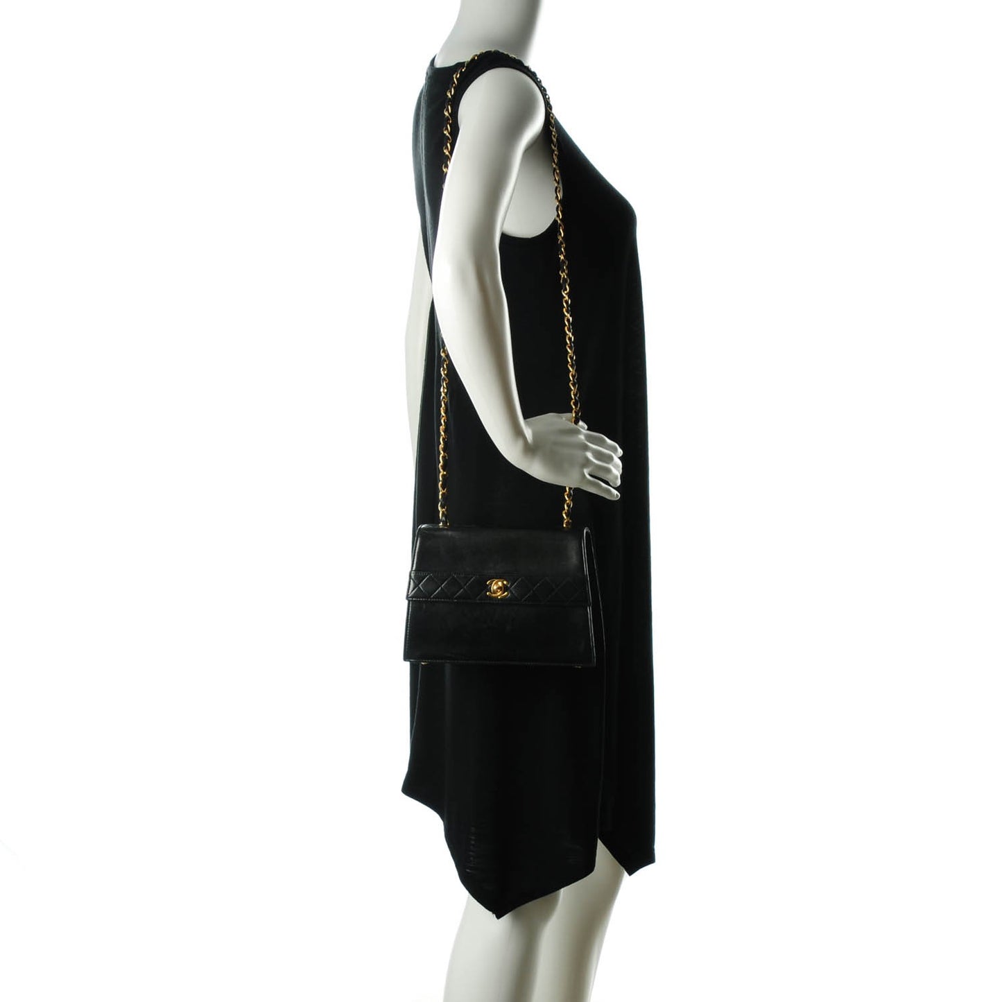 Lambskin Quilted Small Shoulder Bag Black
