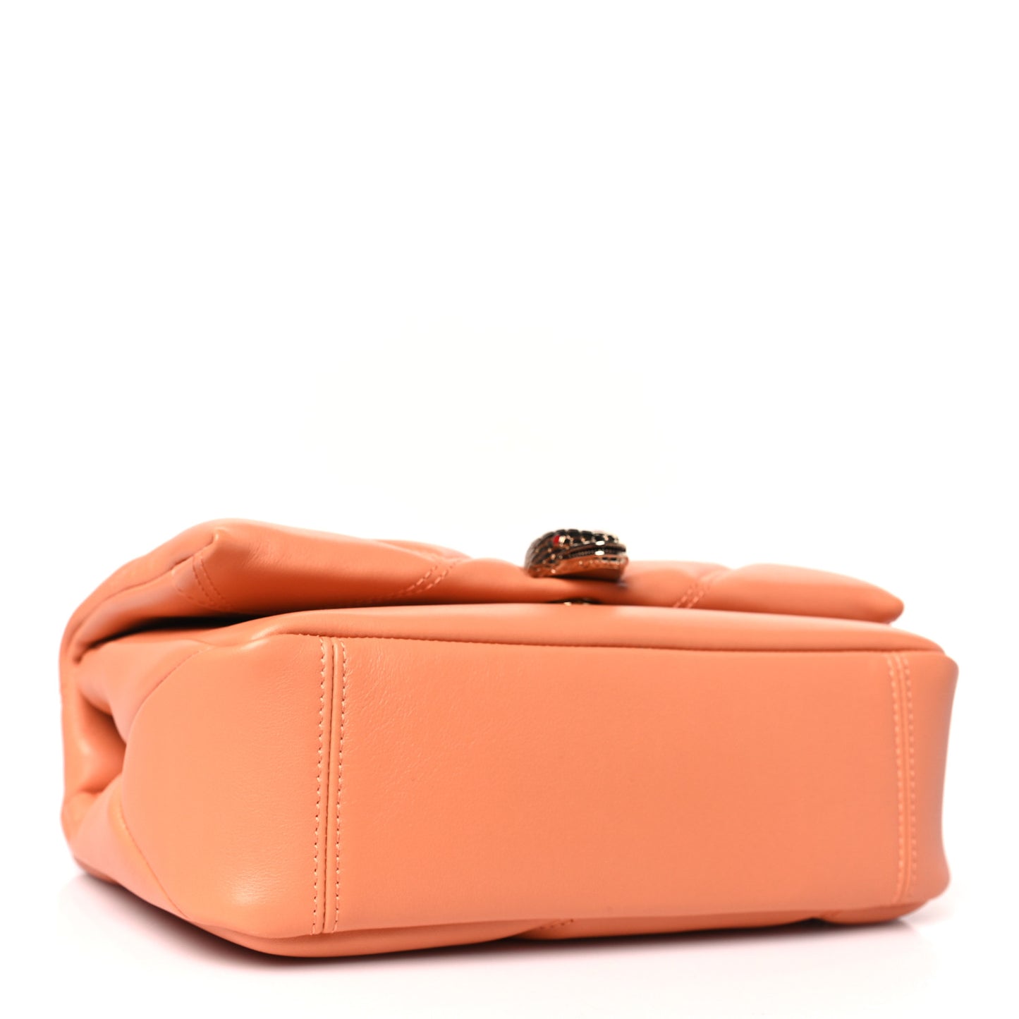 Calfskin Matelasse Mini Serpenti Cabochon Crossbody Bag Coral