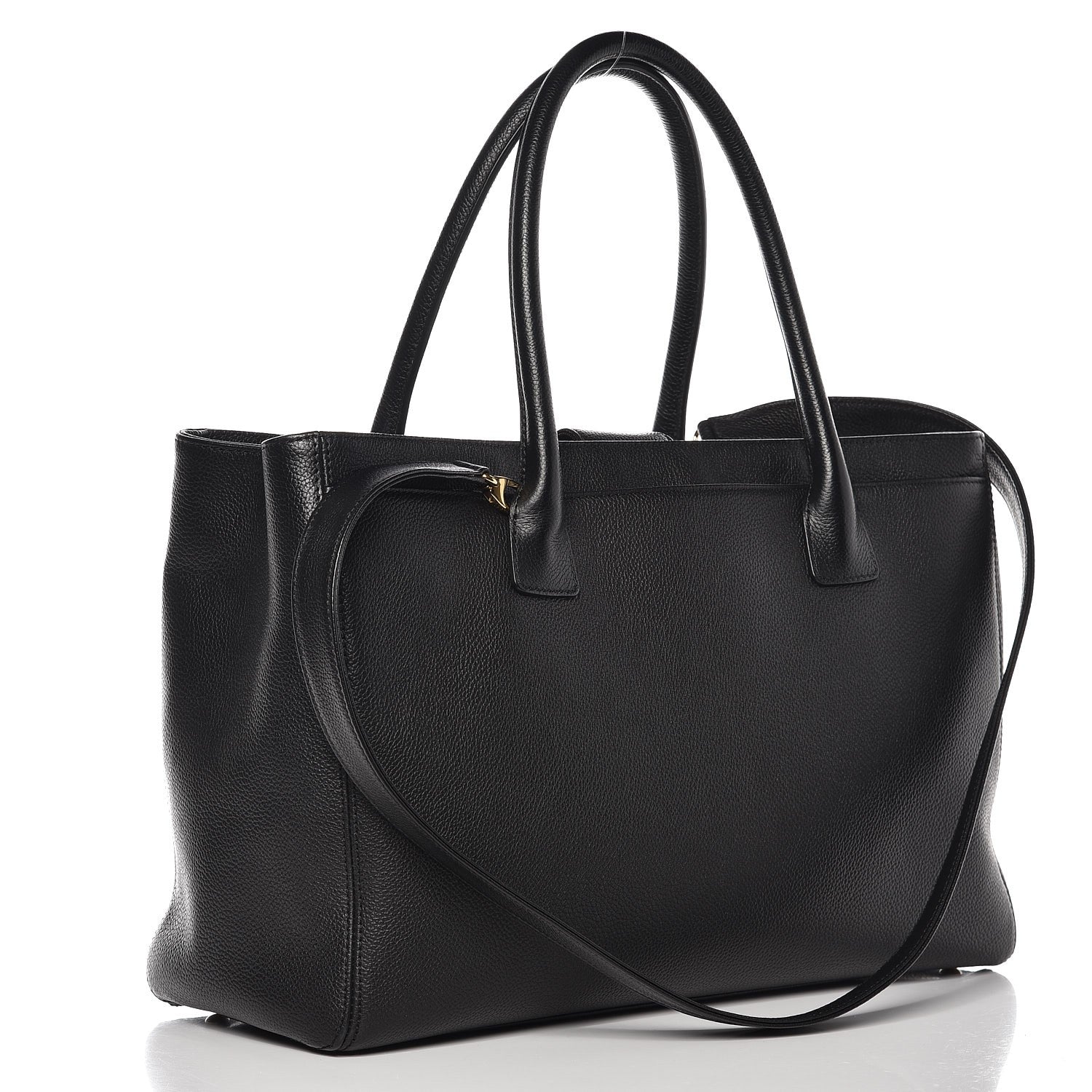 Chanel Calfskin Cerf Executive Shopper Tote Black 4 of 10