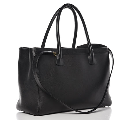 Chanel Calfskin Cerf Executive Shopper Tote Black 4 of 10