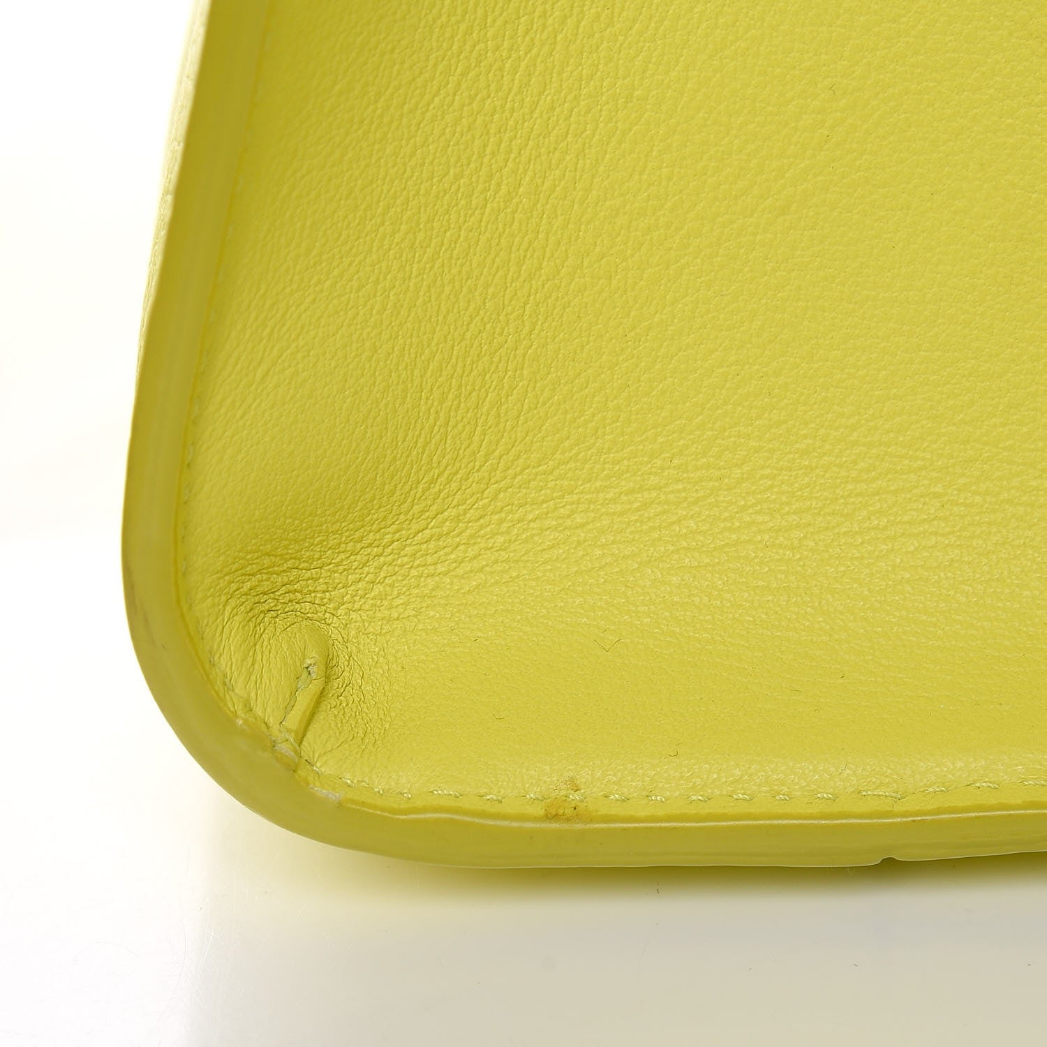 Christian Dior Grained Calfskin Mini Diorever Flap Yellow 11 of 12