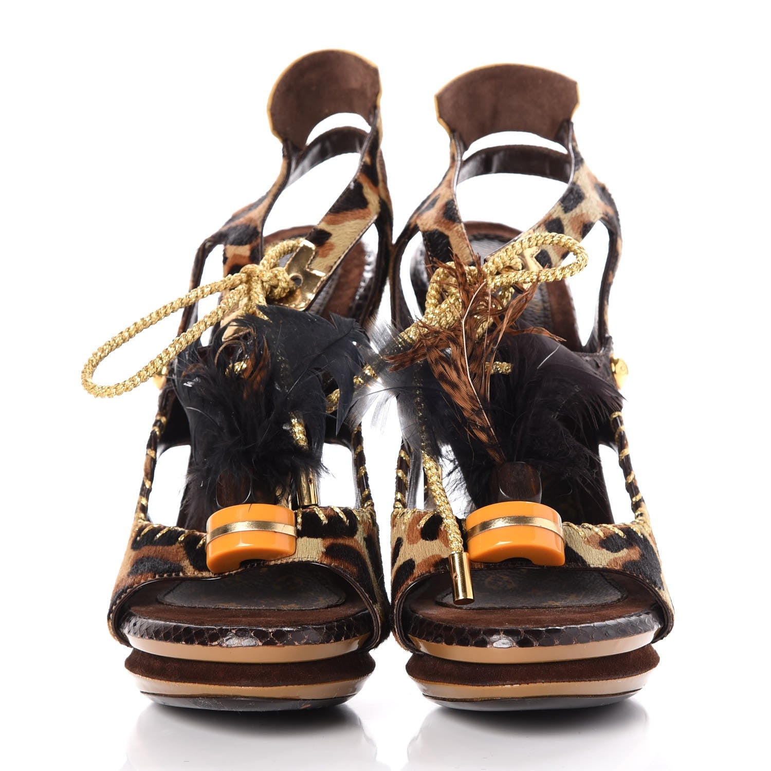 Louis Vuitton Pony Hair Python Leopard Print Spicy Pumps 38.5 2 of 17