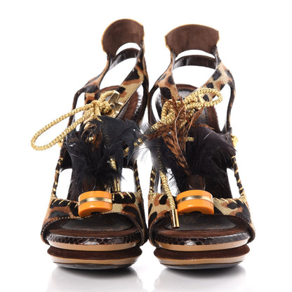Louis Vuitton Pony Hair Python Leopard Print Spicy Pumps 38.5 2 of 17