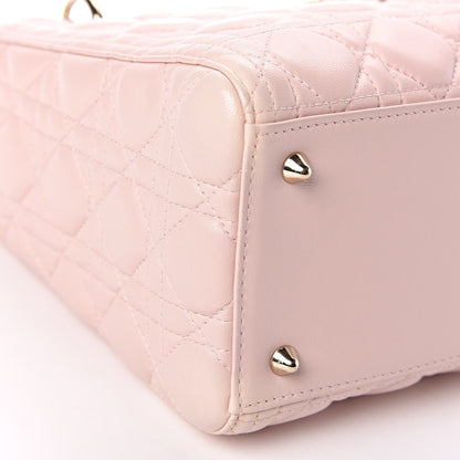 Christian Dior Lambskin Cannage Medium Lady Dior Light Pink 5 of 10