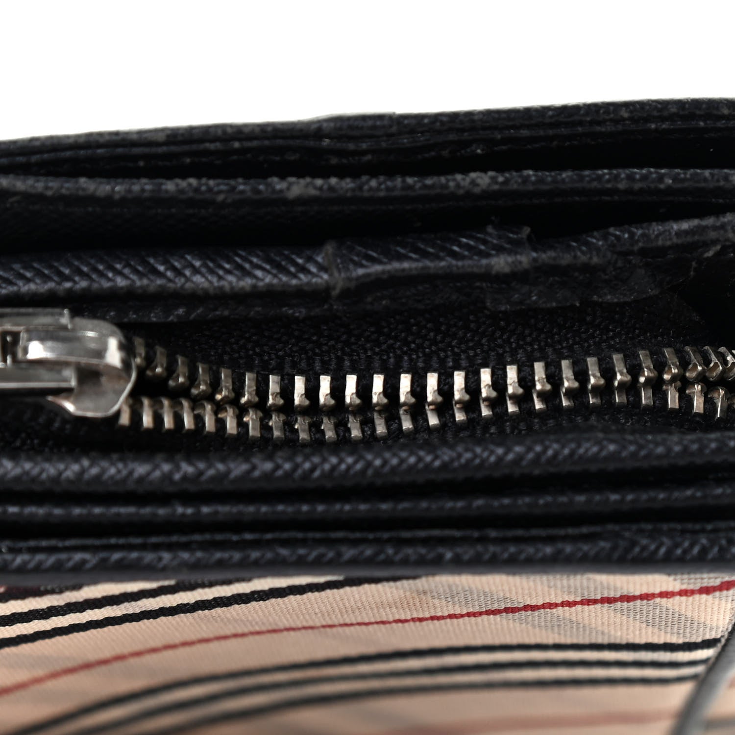 Burberry Calfskin Nova Check Flap Wallet Black 9 of 9
