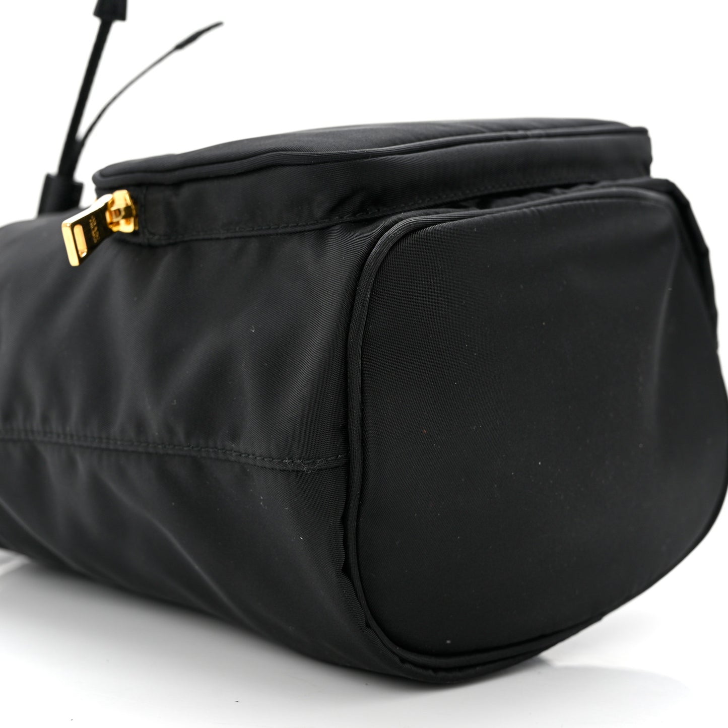 Saffiano Tessuto Nylon Mini Bucket Crossbody Bag Black