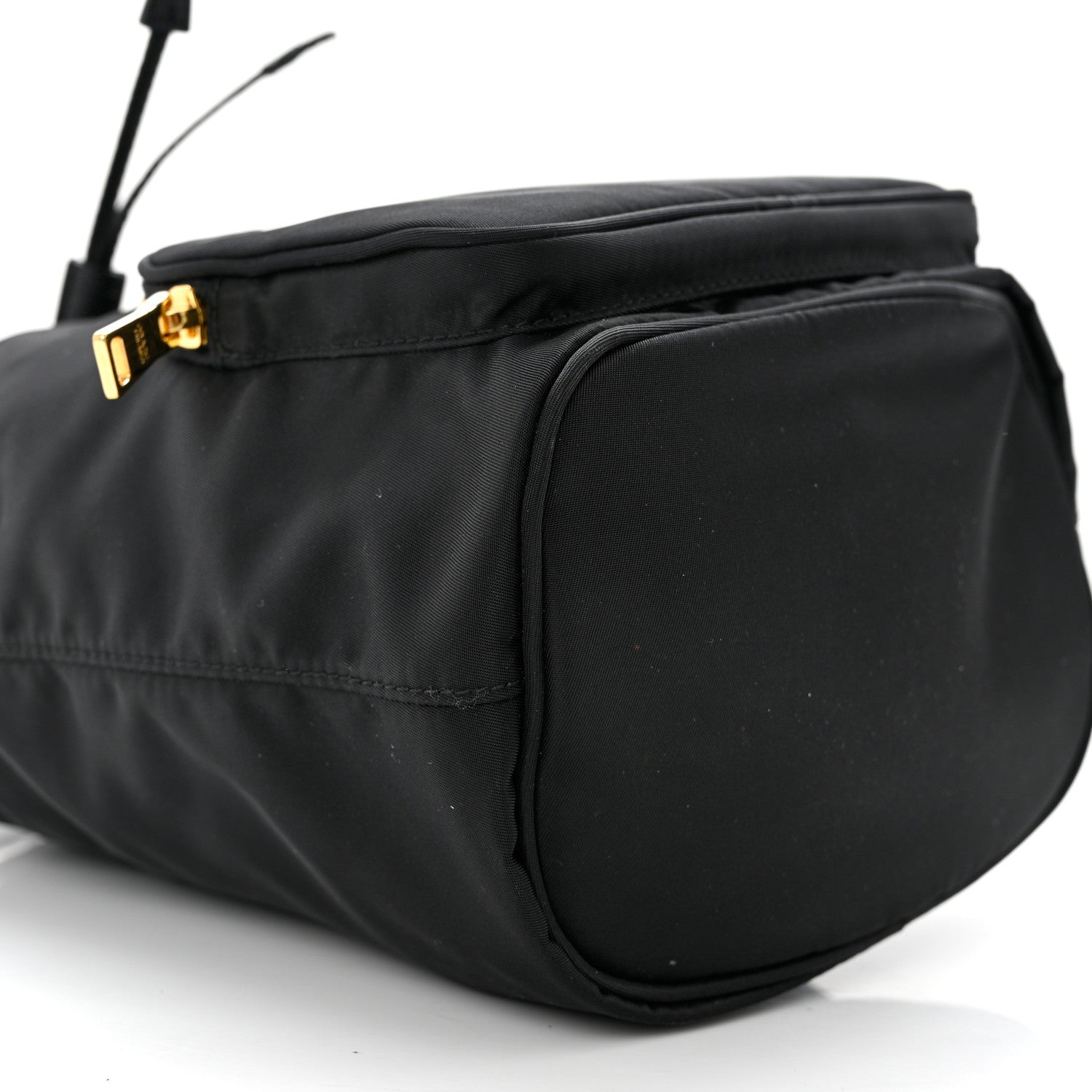 Prada Saffiano Tessuto Nylon Mini Bucket Crossbody Bag Black 10 of 10
