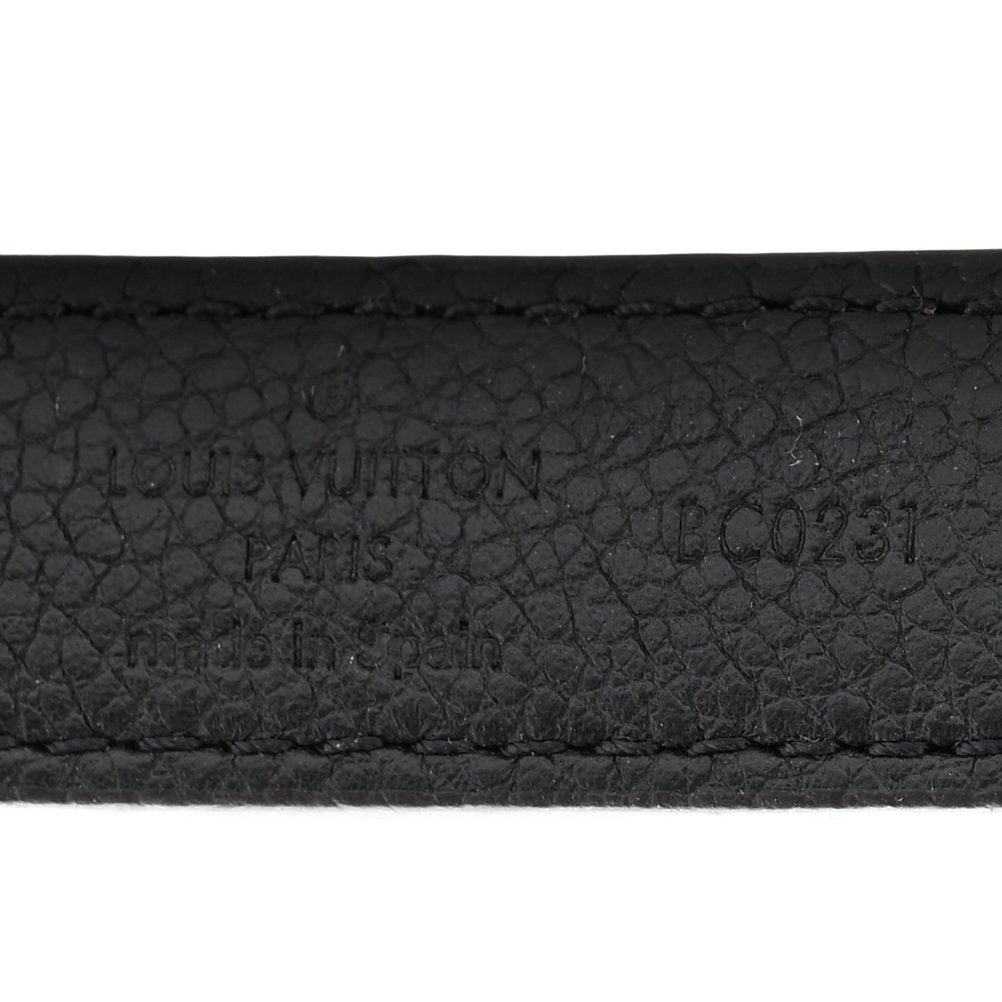 Monogram Calfskin 20mm LV Circle Reversible Belt 85 34 Black