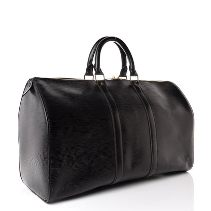 Louis Vuitton Epi Keepall 45 Black 3 of 14