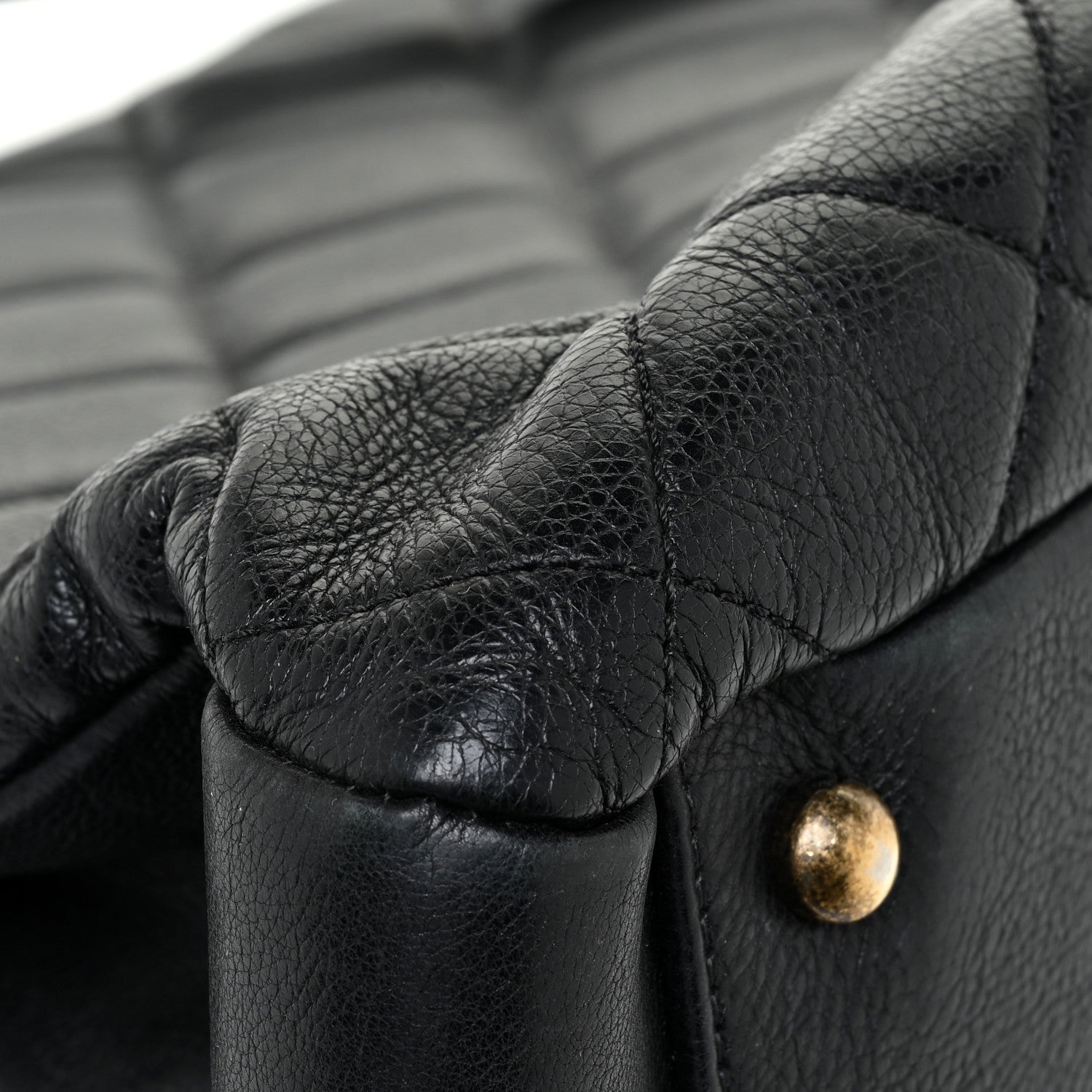 Chanel Calfskin Quilted Small CC Crown Tote Black 15 of 21