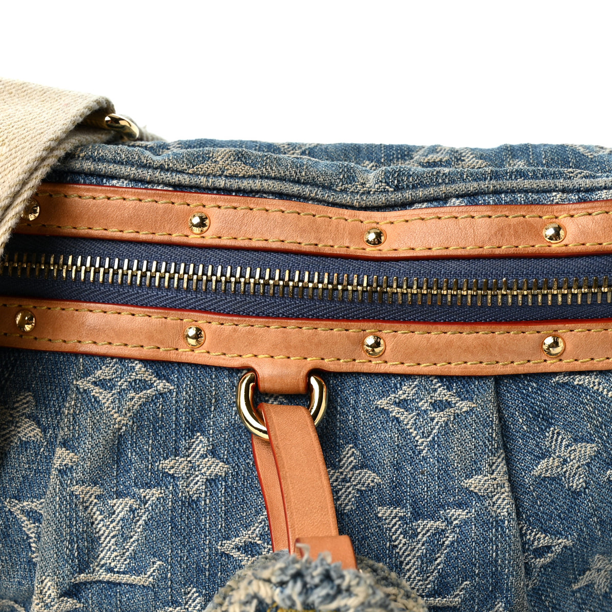 Monogram Denim High Rise Bumbag Blue