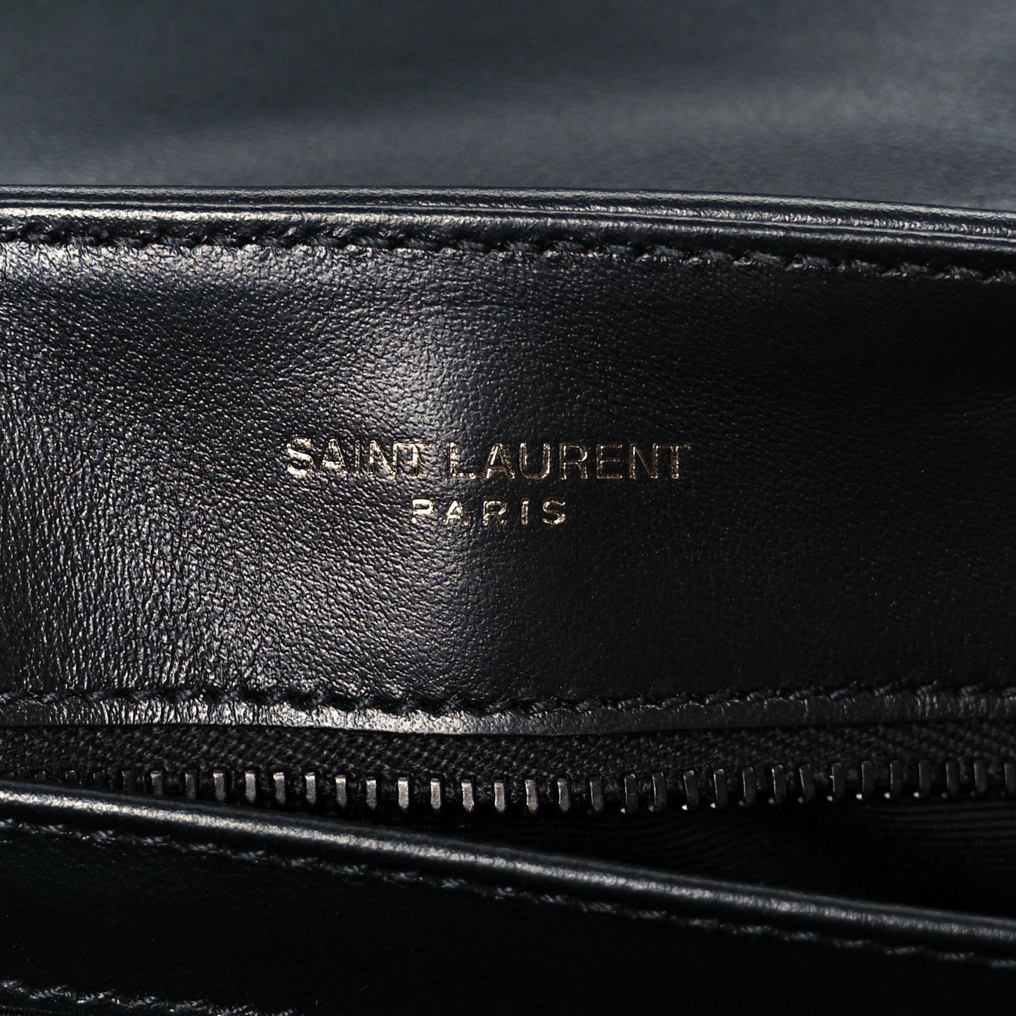 Calfskin Y Quilted Monogram Monochrome Toy Loulou Crossbody Bag Black