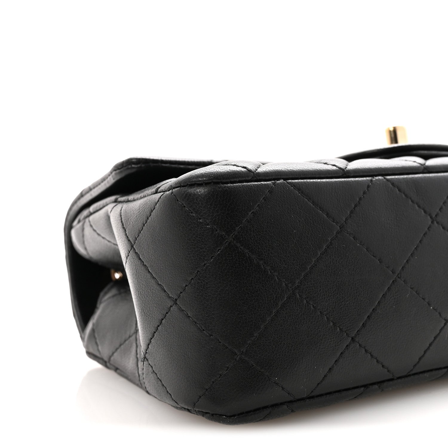 Chanel Lambskin Quilted Mini Rectangular Flap Black 9 of 10