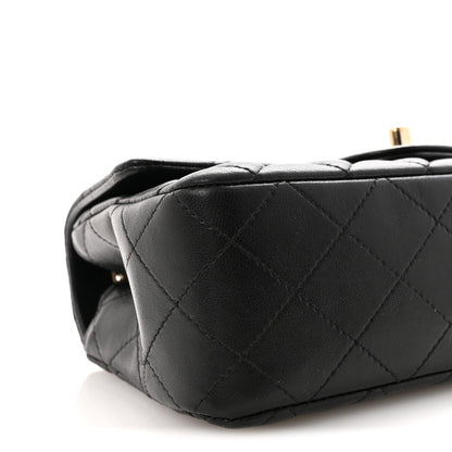 Chanel Lambskin Quilted Mini Rectangular Flap Black 9 of 10