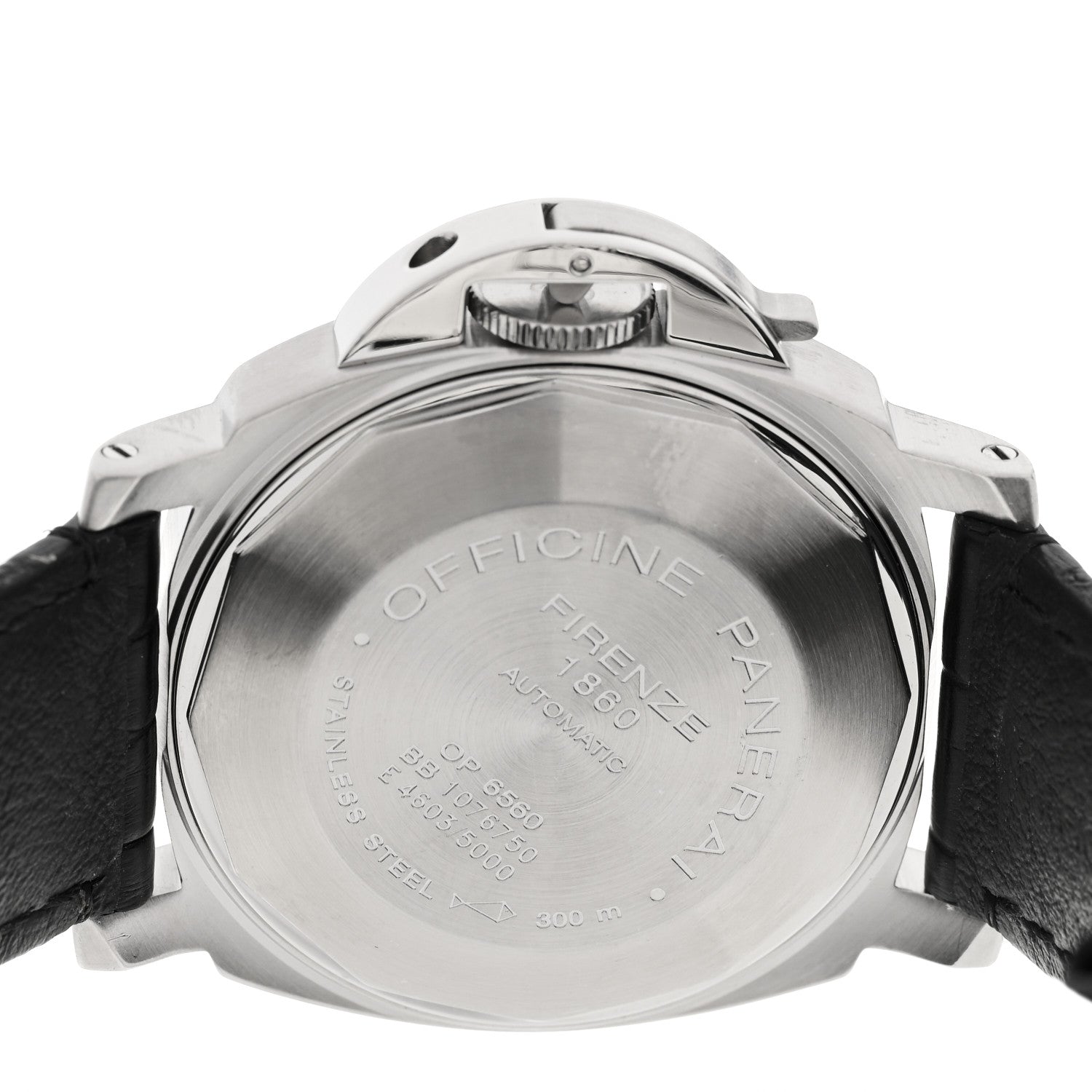 Panerai Stainless Steel Alligator 40mm Luminor Marina Automatic Watch Black PAM00048 4 of 4
