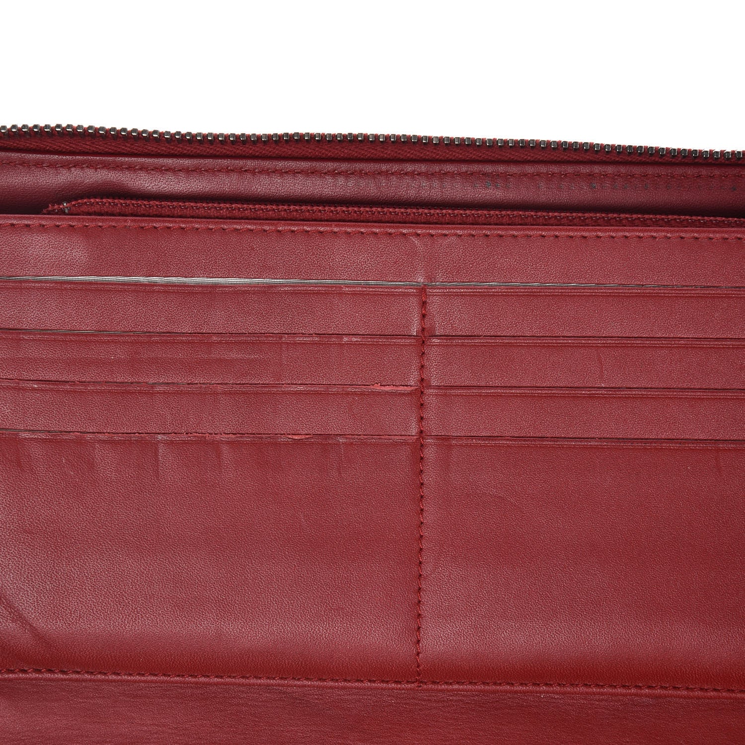 Chanel Caviar Quilted Large Zip Around Organizer Wallet Red 15 of 19
