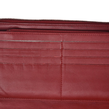 Chanel Caviar Quilted Large Zip Around Organizer Wallet Red 15 of 19