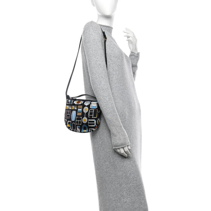 Hermes Silk Sursoie To Go Pouch Bleu Marine Craie Black 2 of 11