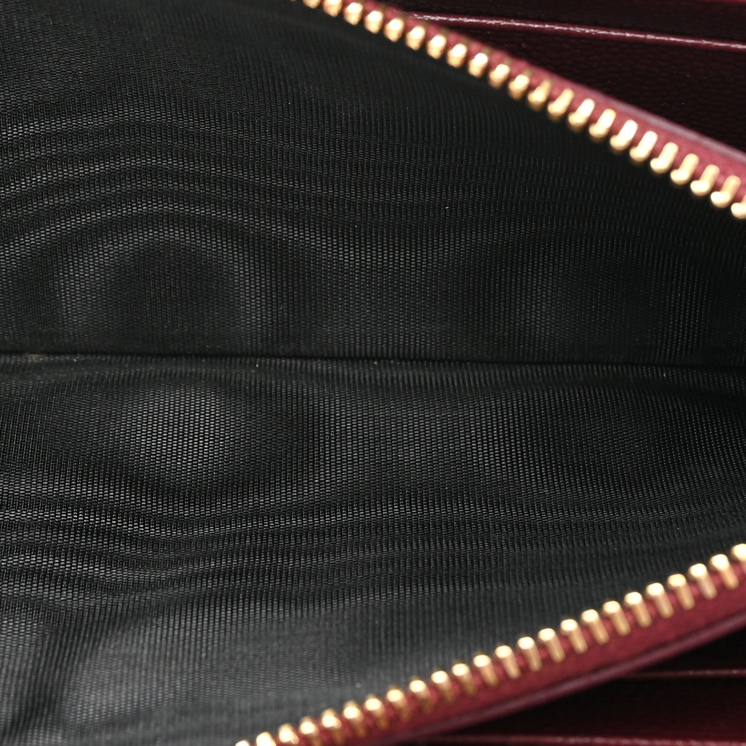 Saint Laurent Grain de Poudre Textured Matelasse Chevron Monogram Zip Around Wallet Rouge Legion 6 of 11