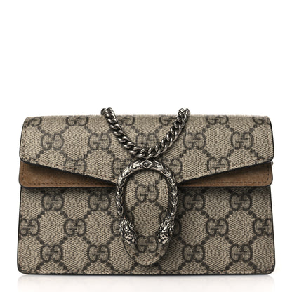 Gucci GG Supreme Monogram Super Mini Dionysus Shoulder Bag Taupe 1 of 8