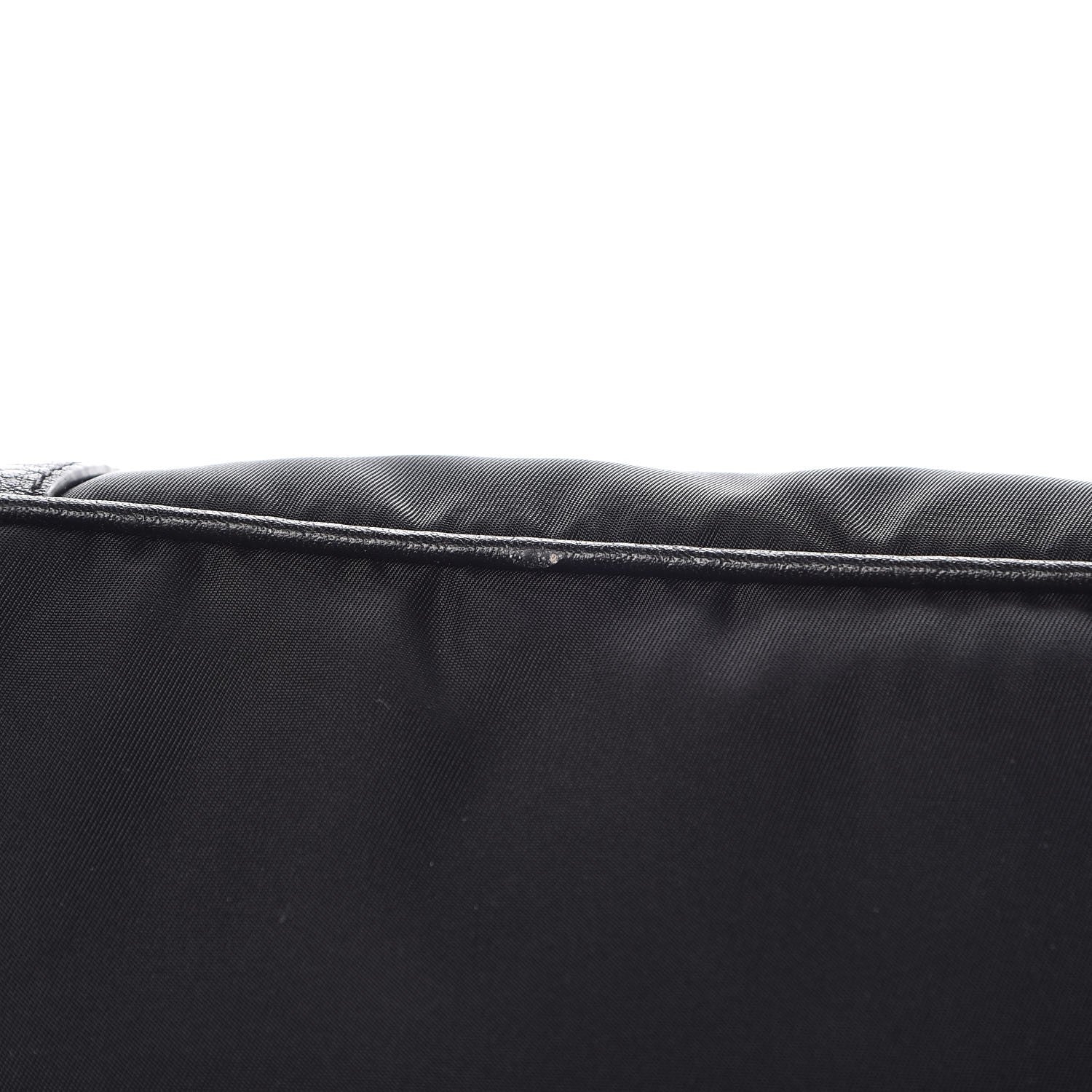 Prada Tessuto Nylon Vitello Daino Tote Black 9 of 9