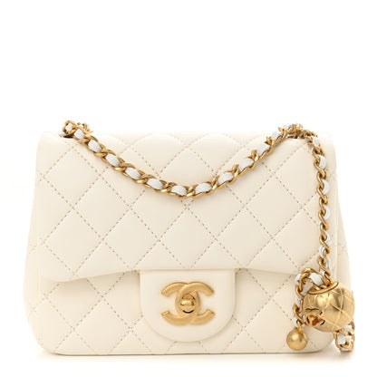 Chanel Lambskin Quilted Mini Pearl Crush Flap White 1 of 11