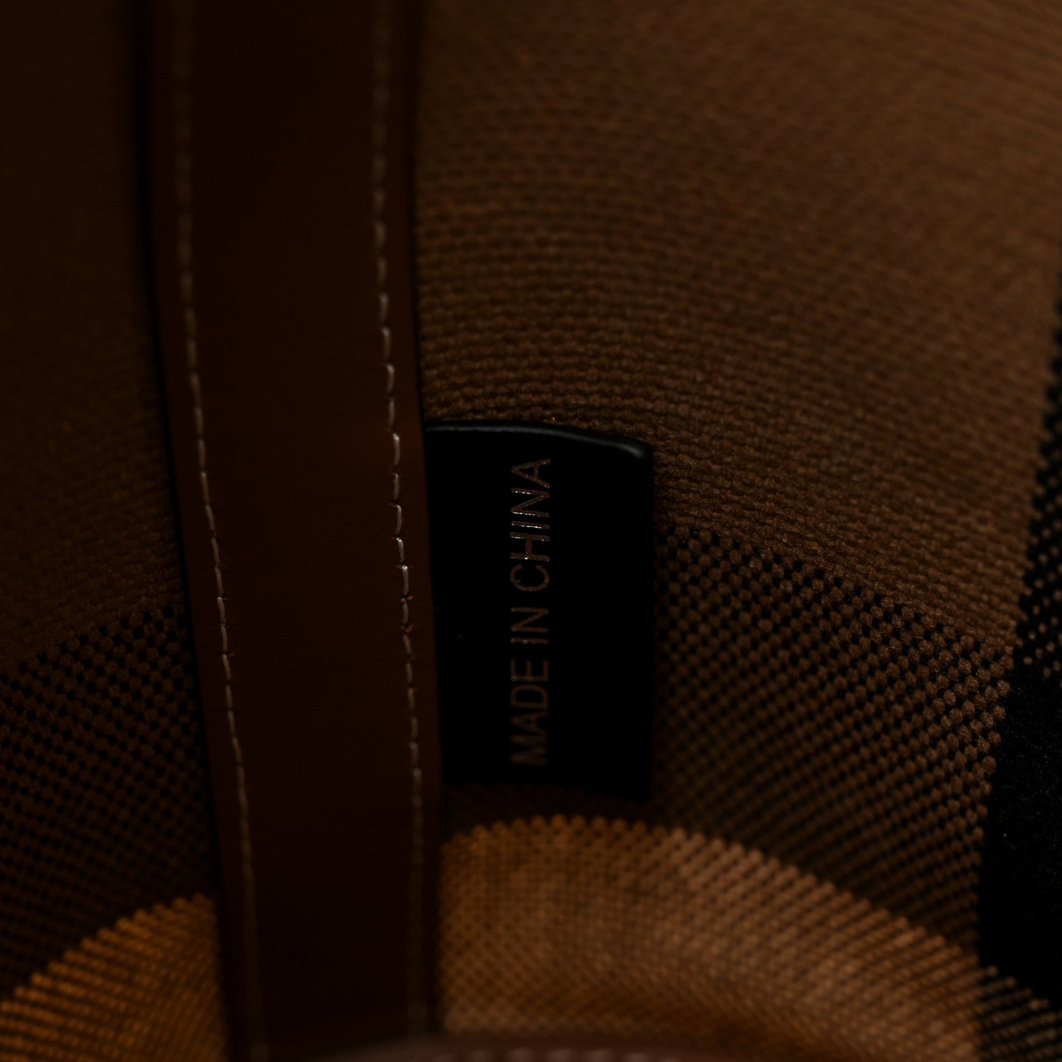 Burberry Giant Check Canvas Small Bucket Bag Taupe Brown 7 of 10