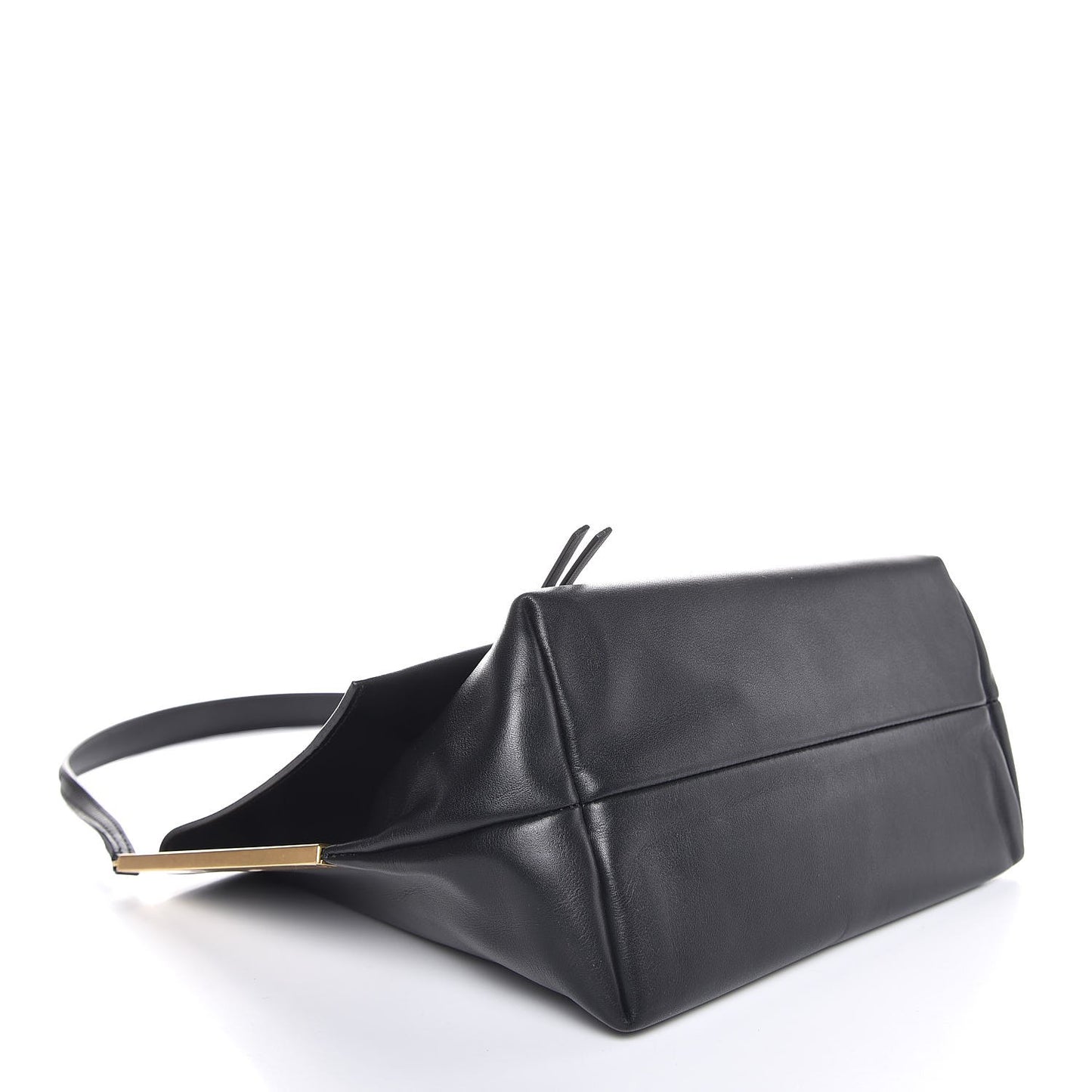 Smooth Calfskin Flap Clasp Bag Black