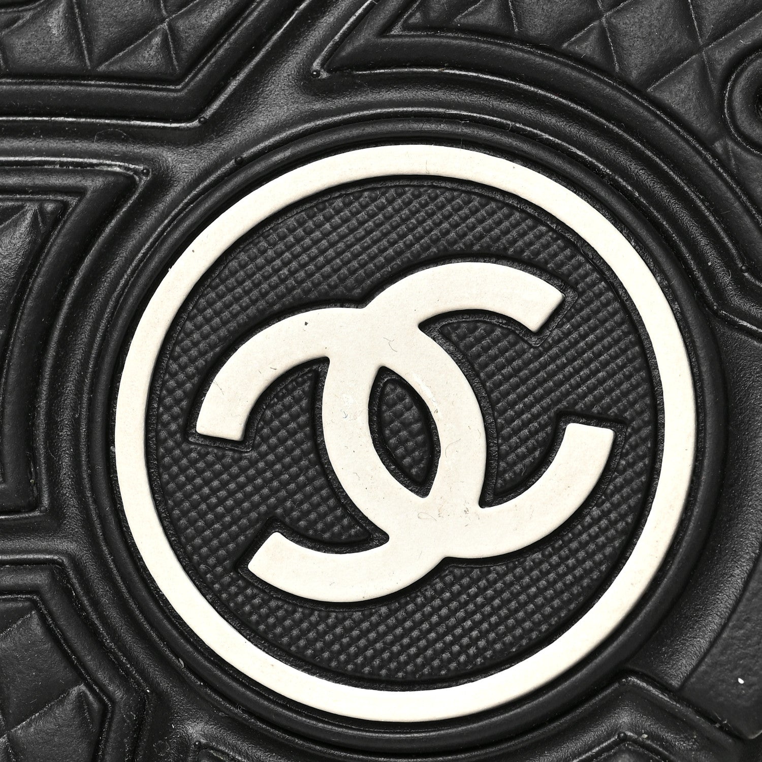 Chanel Mesh Suede Grained Calfskin Womens CC Sneakers 38 Black White 6 of 8