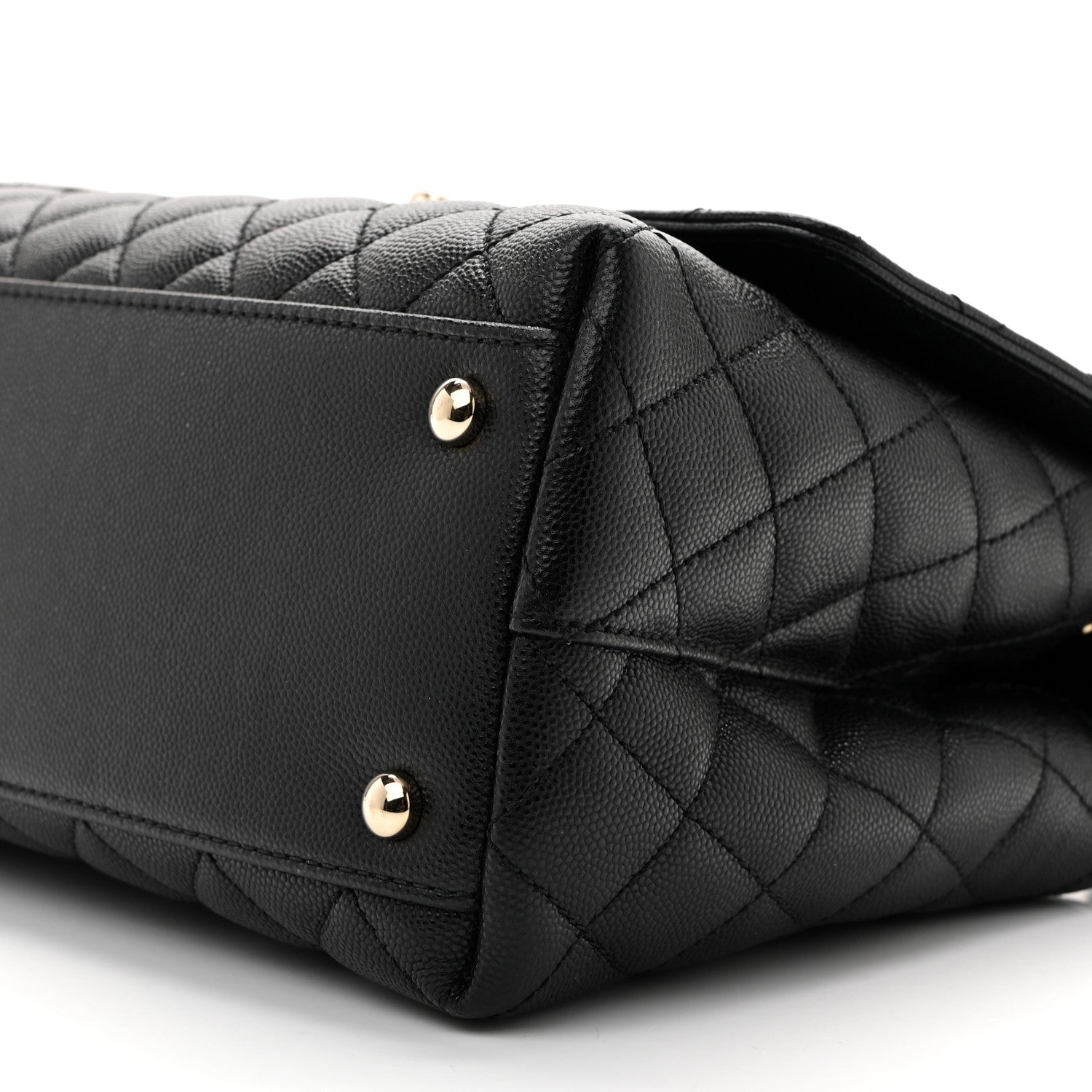 Chanel Caviar Quilted Small Coco Handle Flap Black 10 of 12