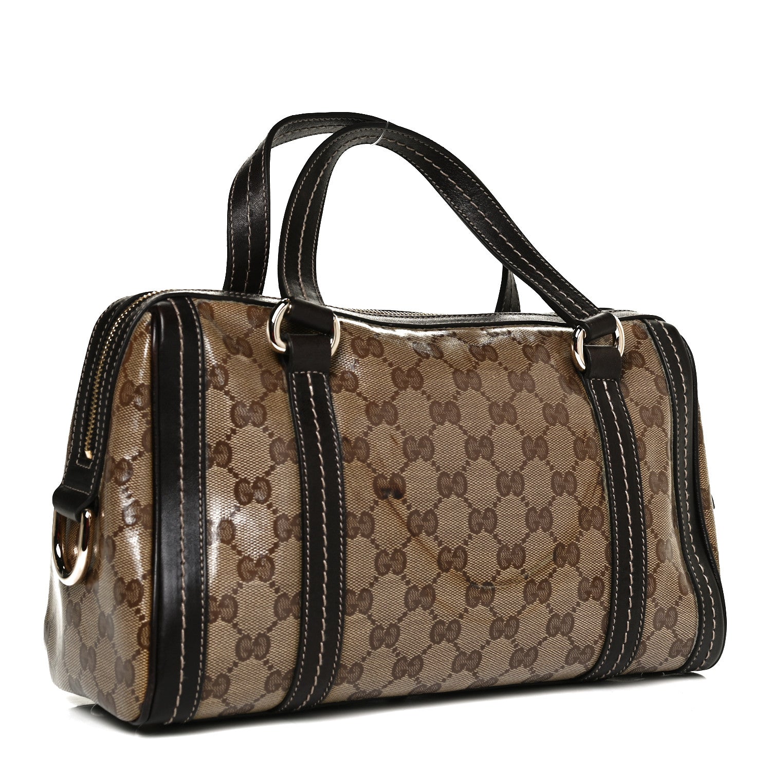Gucci Crystal Monogram Duchessa Boston Bag Brown 3 of 14