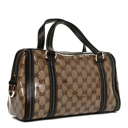 Gucci Crystal Monogram Duchessa Boston Bag Brown 3 of 14