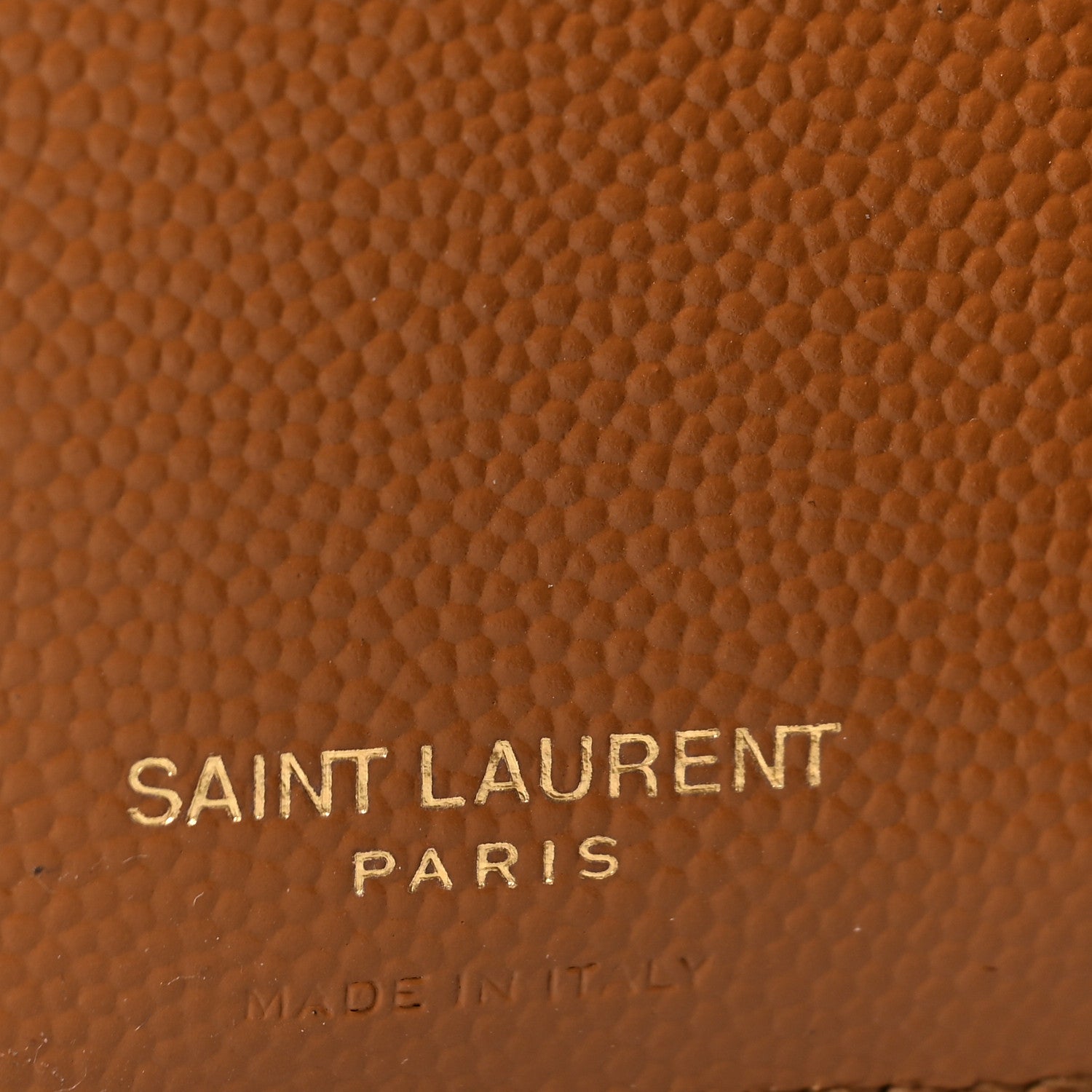 Saint Laurent Grain De Poudre Matelasse Chevron Monogram Zipped Card Case Dark Natural 6 of 7