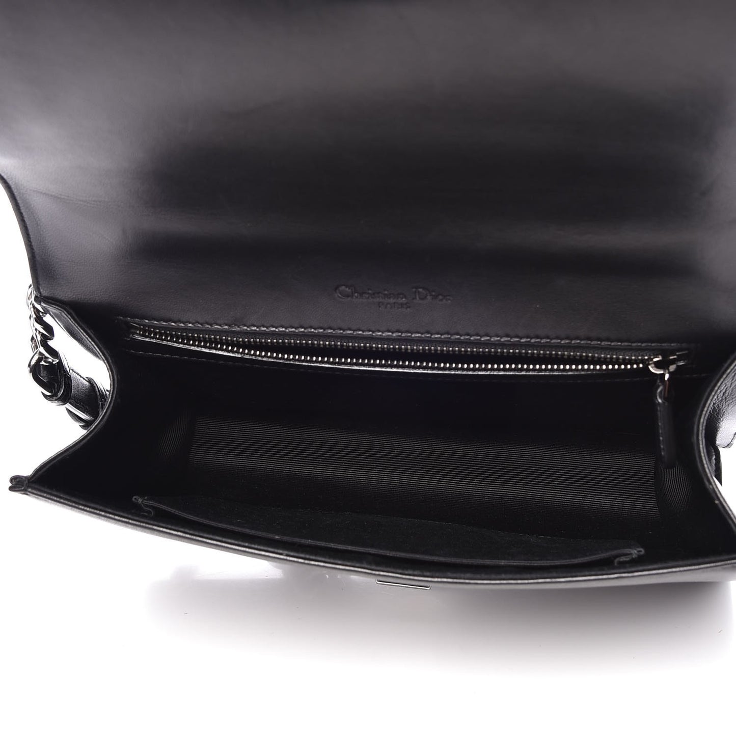 Lambskin Medium Diorama Flap Bag Black