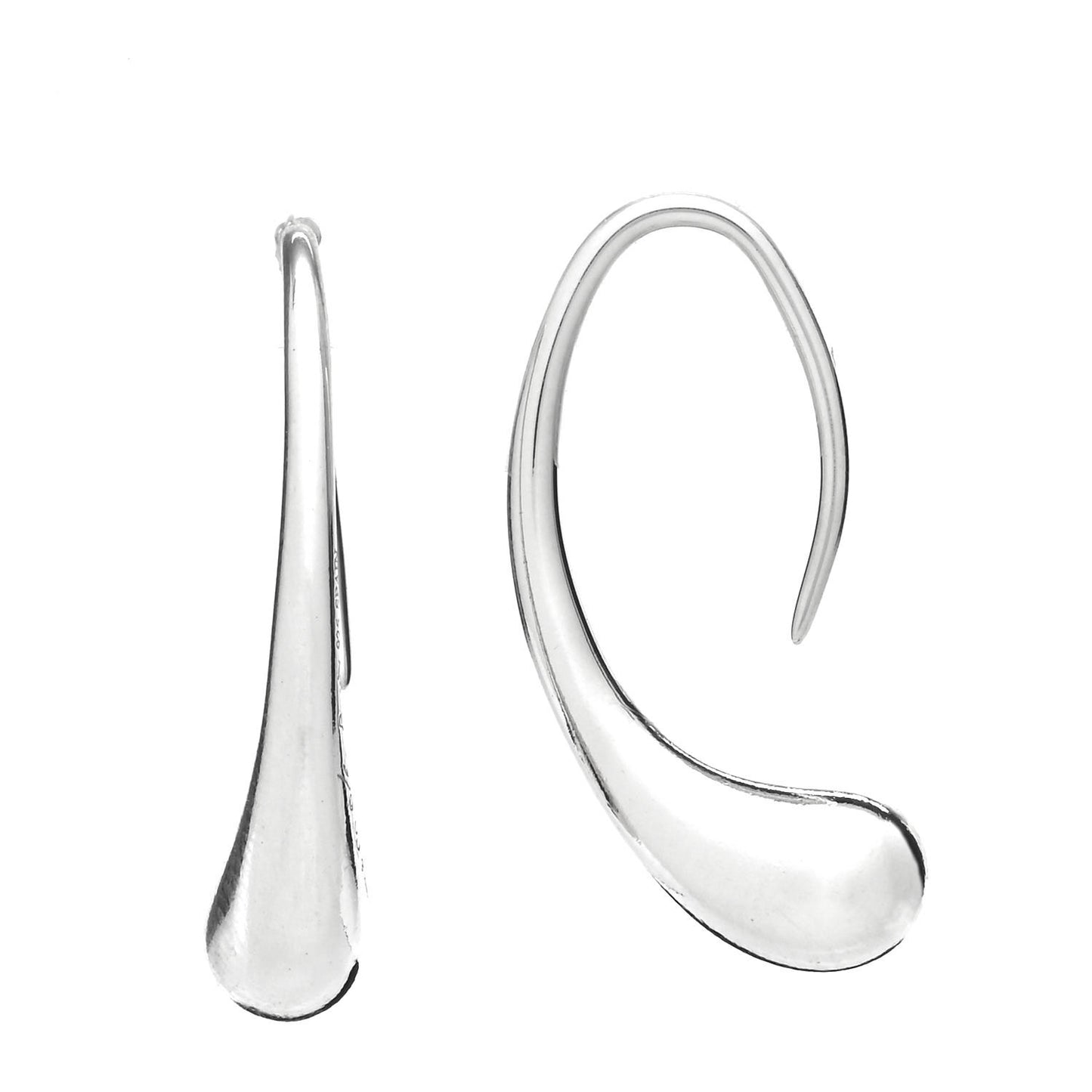 Sterling Silver Elsa Peretti Teardrop Hoop Earrings