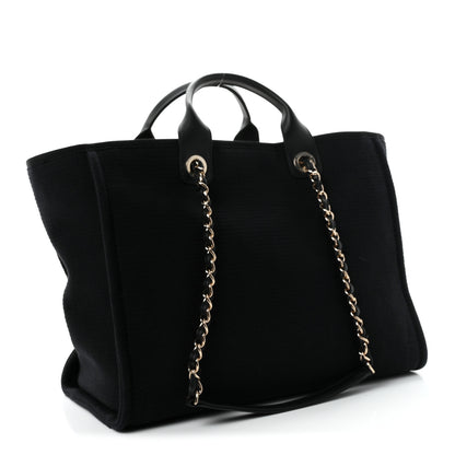 Chanel Mixed Fibers Medium Deauville Tote Black 6 of 21