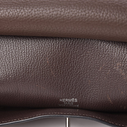 Hermes Taurillon Clemence Jypsiere 34 Chocolate 9 of 29