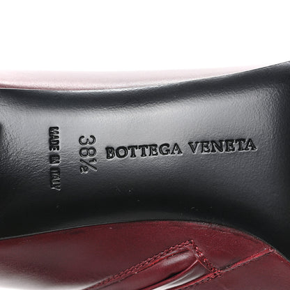 Bottega Veneta Gleam Calfskin Ankle Strap Mid Heel Booties 38.5 Barolo 6 of 7