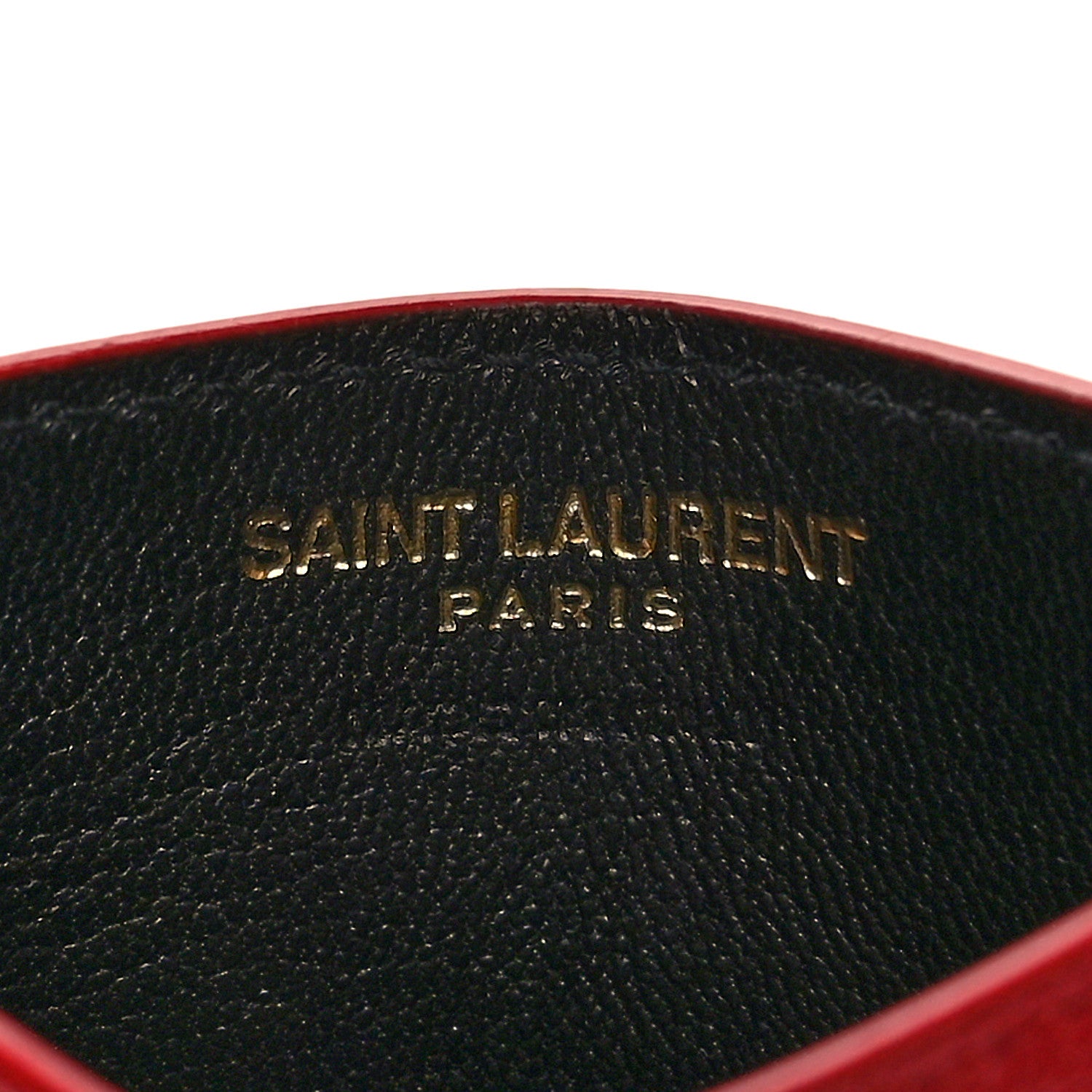 Saint Laurent Grain De Poudre Matelasse Chevron Monogram Credit Card Case New Red 6 of 7