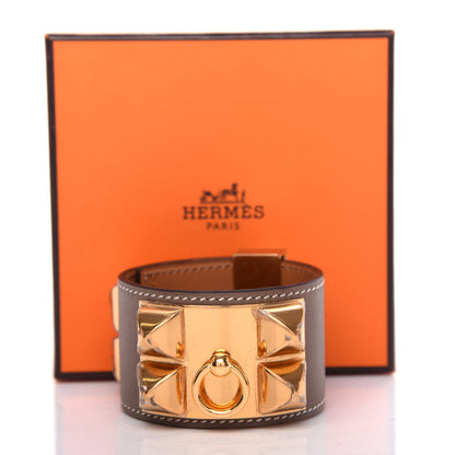 Hermes Swift Collier de Chien CDC Bracelet T2 Etoupe 7 of 7