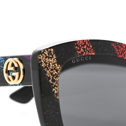 Gucci Acetate Glitter Sunglasses GG0327S Black 5 of 10