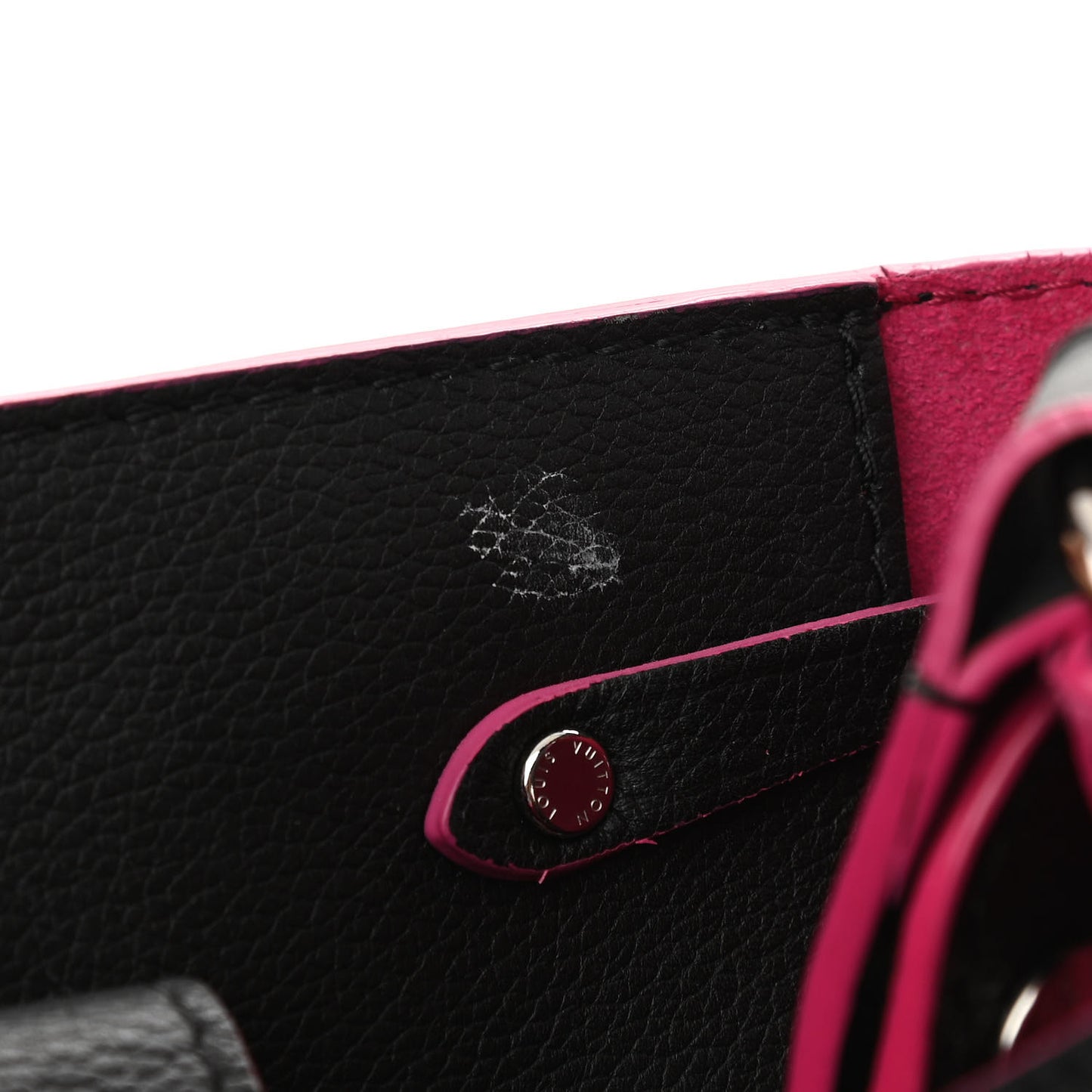 Calfskin Lockme Bucket Black