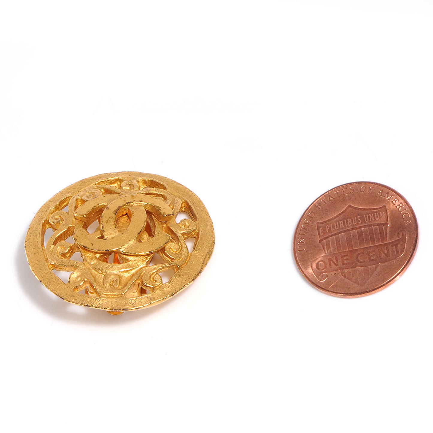 CC Clip On Earrings Gold