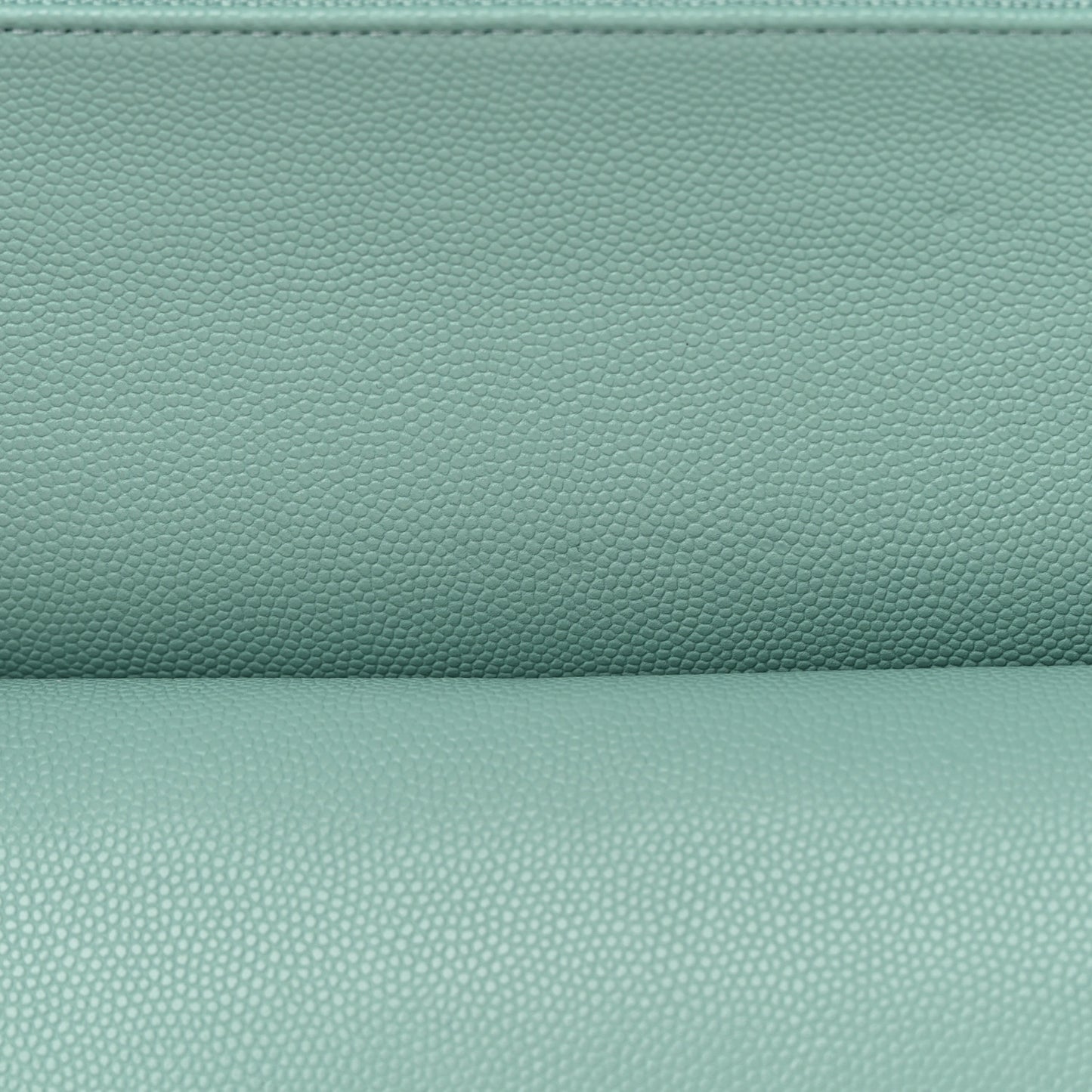 Caviar Quilted Medium Double Flap Light Blue