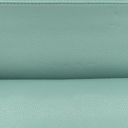 Chanel Caviar Quilted Medium Double Flap Light Blue 11 of 17