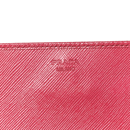 Prada Saffiano Metal Oro Chain Wallet Peonia 6 of 13