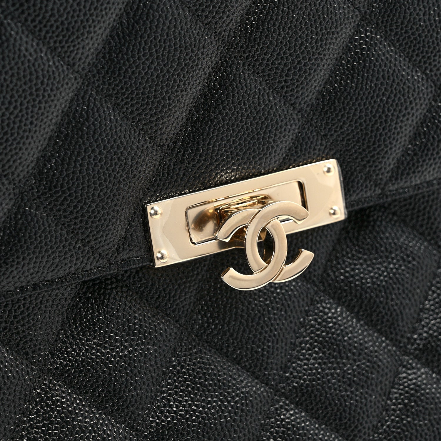 Chanel Caviar Quilted Medium Golden Class Pouch Black 8 of 9