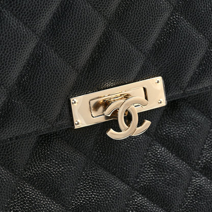 Chanel Caviar Quilted Medium Golden Class Pouch Black 8 of 9