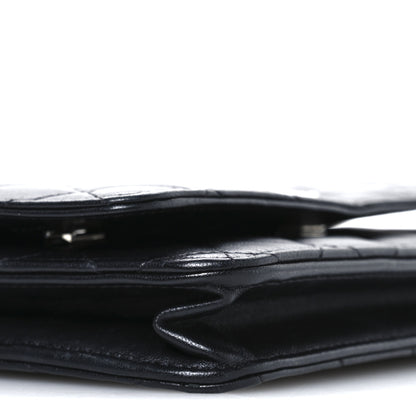 Chanel Lambskin Quilted Wallet On Chain WOC Black 10 of 12